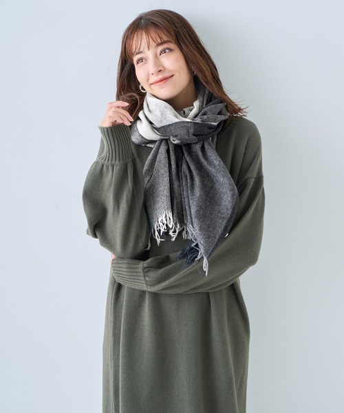 macocca（マコッカ） ストール マフラー 生カシミヤチェックストール