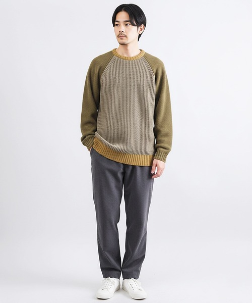 JIGGYS SHOP（ジギーズショップ） セーター ニット 3色配色 ローゲージ