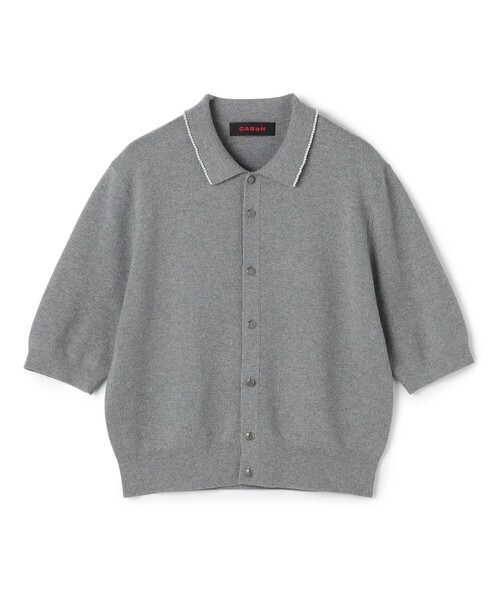 CABaN（キャバン） カーディガン コットンカシミヤ パールポロ