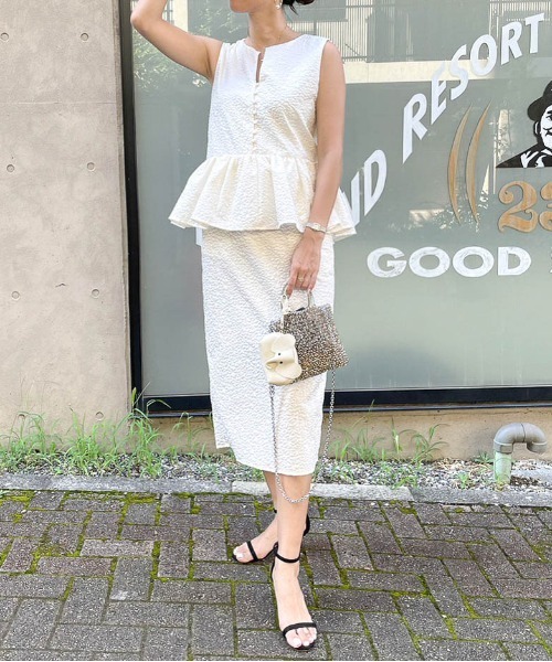 ワンピース ジャガードノースリーブワンピース : ZOZOTOWN Yahoo!店