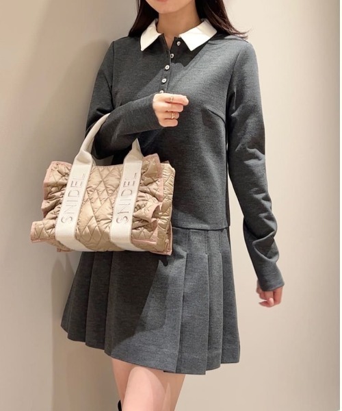 SNIDEL（スナイデル） ワンピース 衿つきプリーツカットミニワンピース