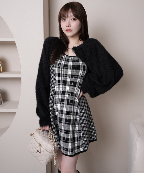 LIP SERVICE（リップサービス） ワンピース フェザーチェック