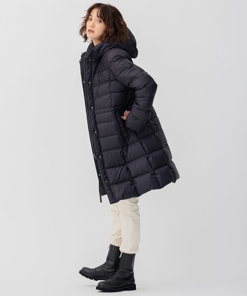 ダウンコート ダウンジャケット 「洗える」シレータフタ ロング