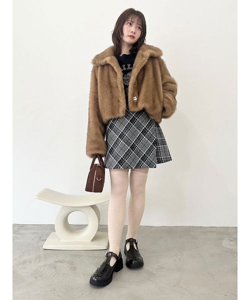 LILY BROWN（リリーブラウン） パンツ ロービングチェックスカショー