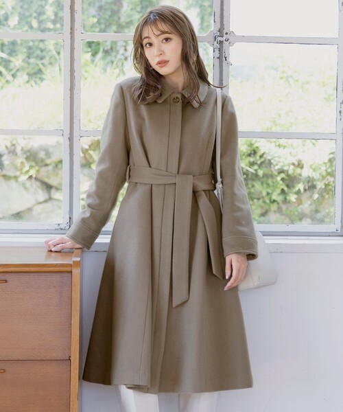 Tiaclasse ステンカラーコート コート 「ウール90％」ステンカラー