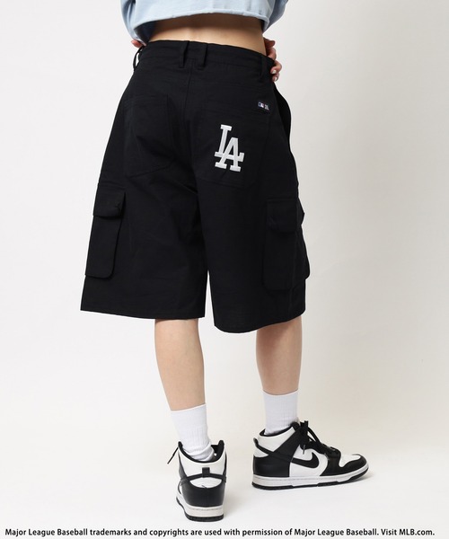 BACK TO THE FIELD パンツ 「MLB」刺しゅうロゴカーゴハーフパンツ