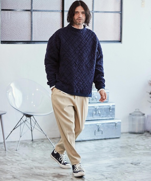 CAMBIO（カンビオ） トレーナー スウェット msw1341-幾何模様キルト