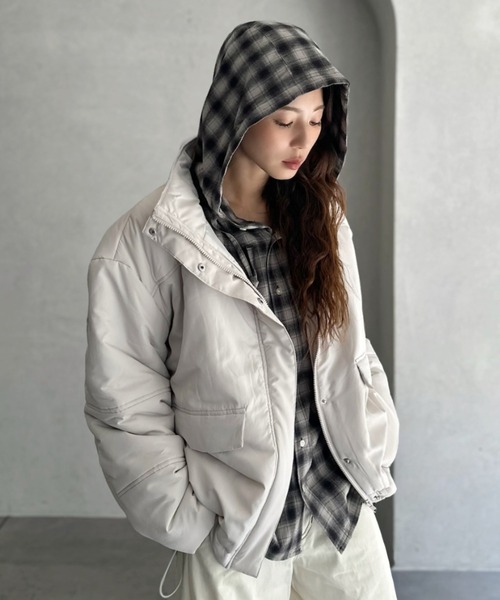 ダウンコート ダウンジャケット 「Good Riddance」ハイネック ドロー