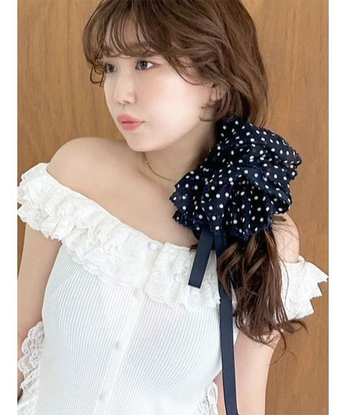 LILY BROWN（リリーブラウン） ニット セーター 2wayレースフリル