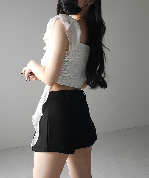 me+em select（ミームセレクト） スカート 「 2color 」レイヤード