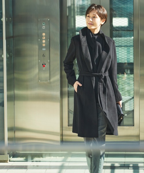 SUIT SELECT トレンチコート コート 「カシミヤ混ウール」スタンド