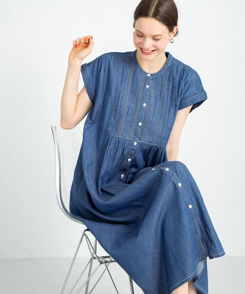 URBAN RESEARCH Sonny Label ワンピース デニムピンタックヨーク