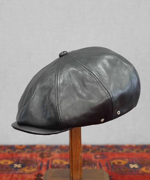 Mr.FATMAN 帽子 キャスケット LEATHER BIG CASQUETTE メンズ
