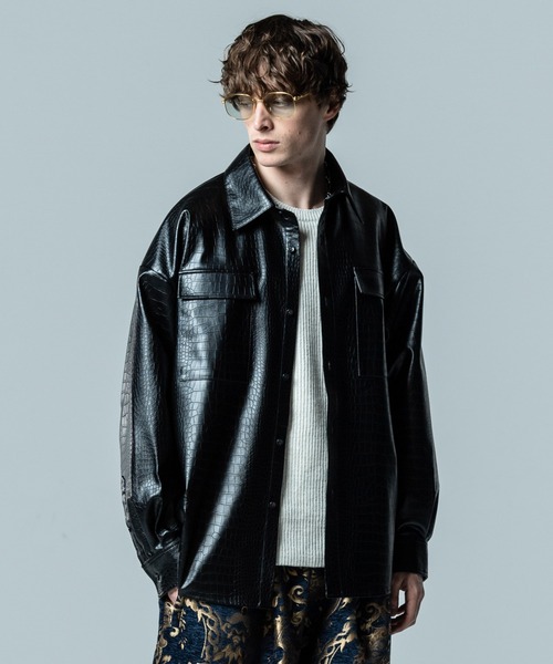 glamb（グラム） シャツ Synth Leather SH / シンセレザーシャツ