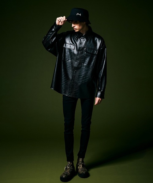 glamb（グラム） シャツ Synth Leather SH / シンセレザーシャツ