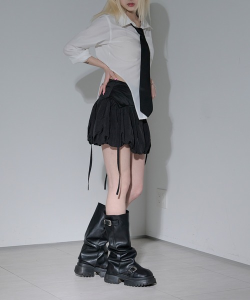 AWL Ellno de Mavie スカート logo balloon mini skirt/ロゴバルーン