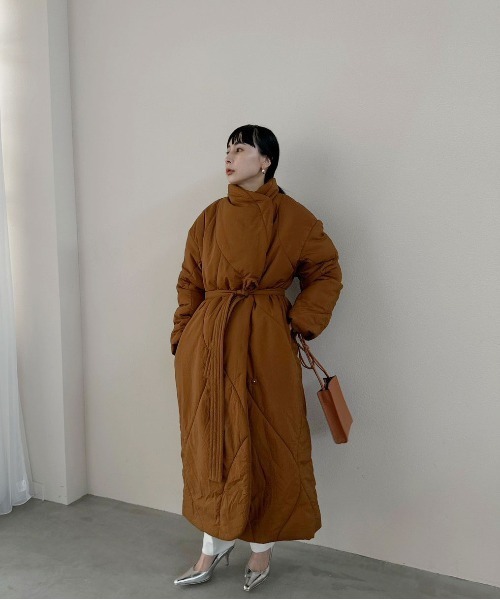 Ameri（アメリ） コート アウター WAVE STITCH HEAT POLAK LONG COAT