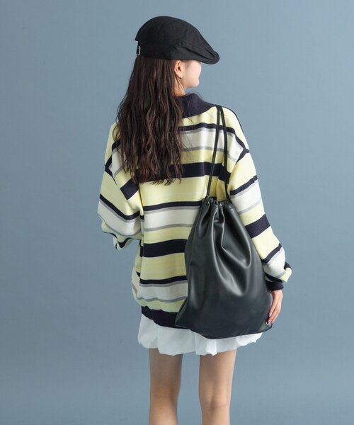 mystic（ミスティック） ニット セーター マルチボーダーラガーニット