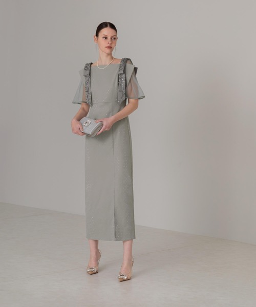 Leja（レジャ） ドレス 「LEJA」2WAY花柄リボンドットストーンIライン