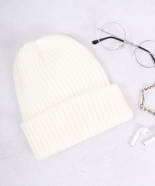 Ree&Mee ニット帽 ニットキャップ リブ カラー ワッチ キャップ ニット