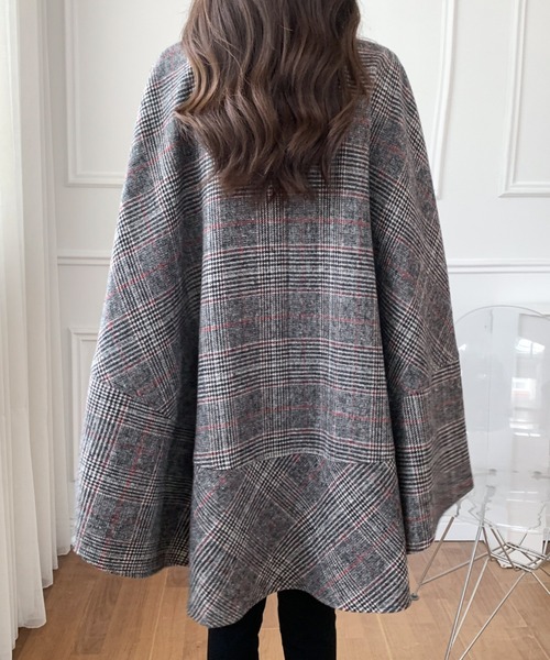 ABITOKYO（アビトーキョー） ポンチョ ビックシルエットチェック柄