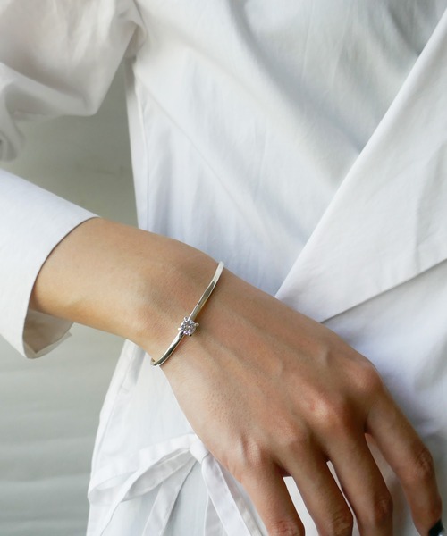 e.m.（イーエム） バングル SILVER925ジルコニアバングル/レディース