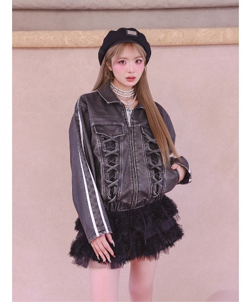 Darich（ダーリッチ） コート アウター ラインレザーオーバー