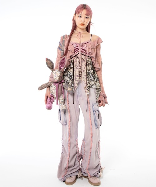 rurumu: カーゴパンツ rurumu:/ルルムウ/drawstring denim pants