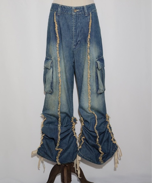 rurumu: カーゴパンツ rurumu:/ルルムウ/drawstring denim pants