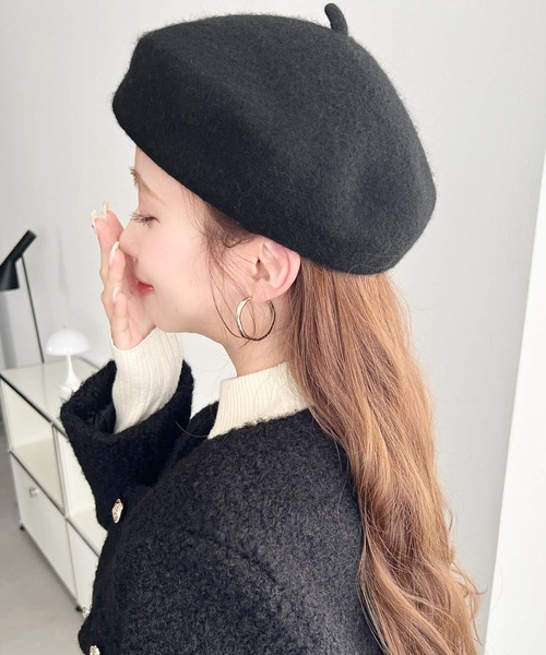 moment+ 帽子 ベレー帽 ウール混ベレー帽 レディース : ZOZOTOWN Yahoo