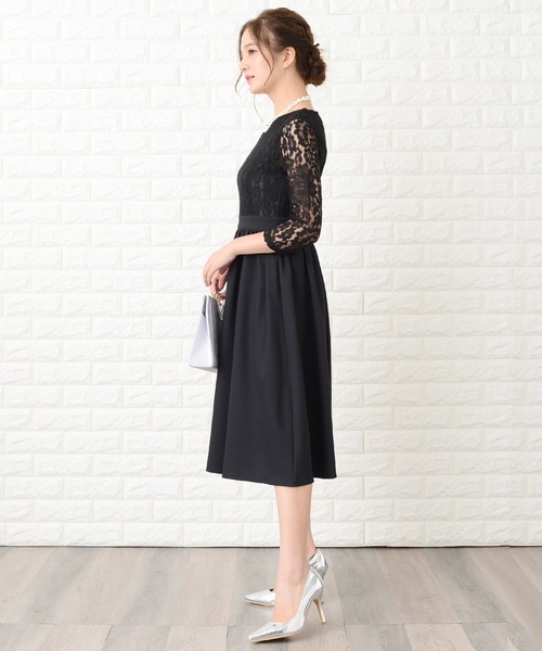 Lace Ladies（レースレディース） ドレス ウエストリボン付きレース
