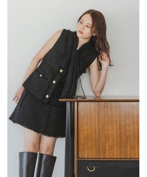 SNIDEL（スナイデル） スカート ツイードミニスカート : ZOZOTOWN