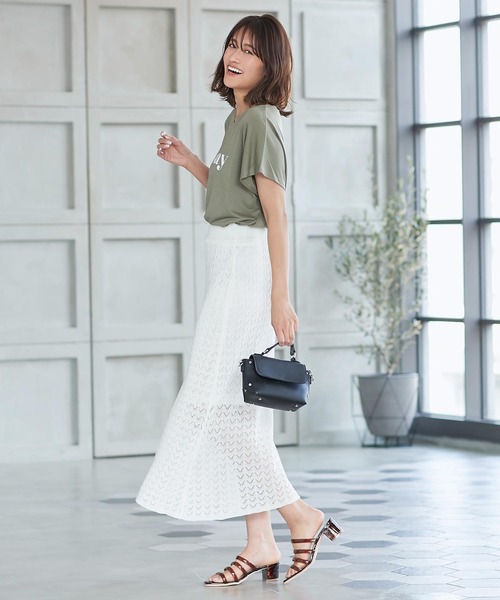 KOBE LETTUCE（神戸レタス） スカート 透かし編みニットフレアスカート