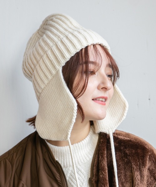 14+（イチヨンプラス） ニット帽 ニットキャップ イヤーニットCAP