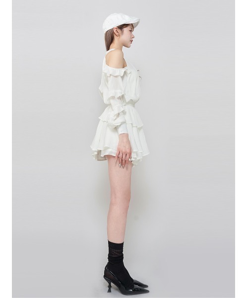 Darich（ダーリッチ） ワンピース ボリュームシフォンミニワンピース