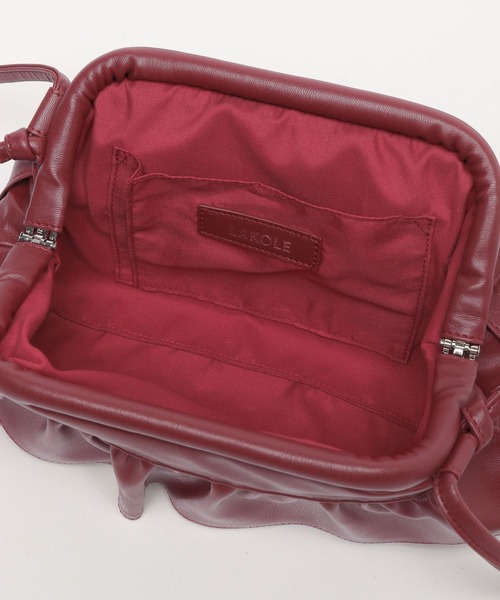 LAKOLE（ラコレ） ショルダーバッグ バッグ 2WAYフリルクラッチ