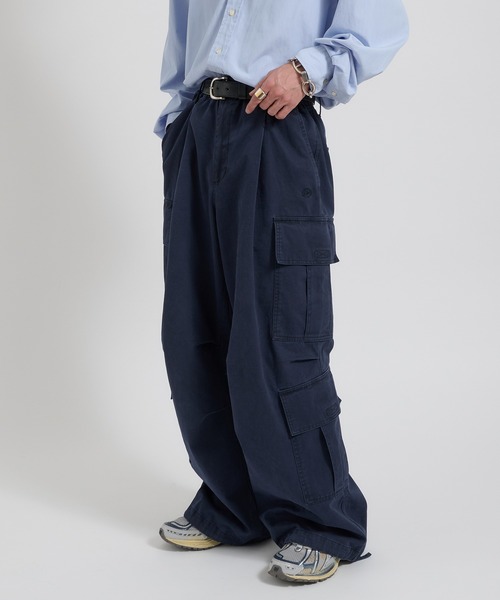 Perushu カーゴパンツ ユーティリティドレープドローストリングバギー
