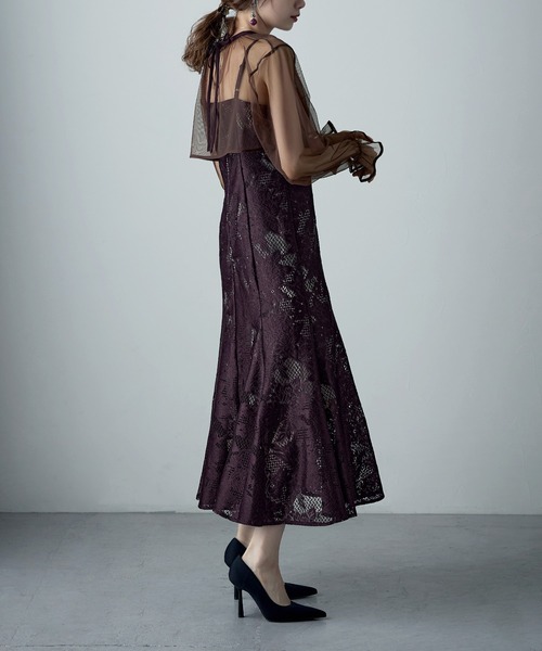 etoll.（エトル） ドレス 3wayシフォンボレロ＆レースキャミドレス