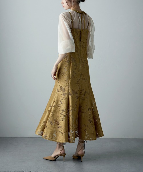 etoll.（エトル） ドレス 3wayシフォンボレロ＆レースキャミドレス