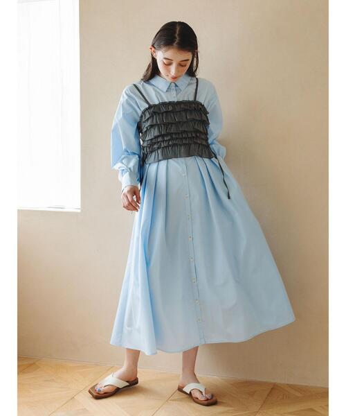 so4u（ソウフォーユー） ワンピース タックシャツワンピース