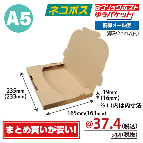 ZAP 差込み式メール便ケース ネコポス ゆうパケット B5サイズ 【厚み