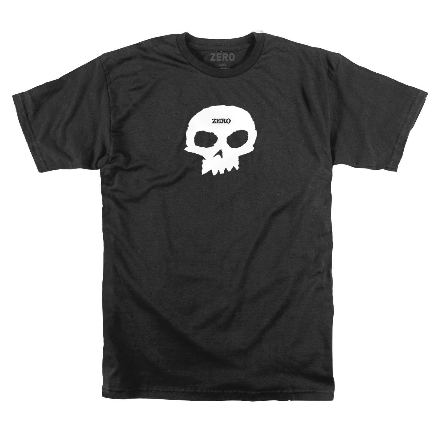 SINGLE SKULL S/S - BLACK/WHITE – Zero Skateboards