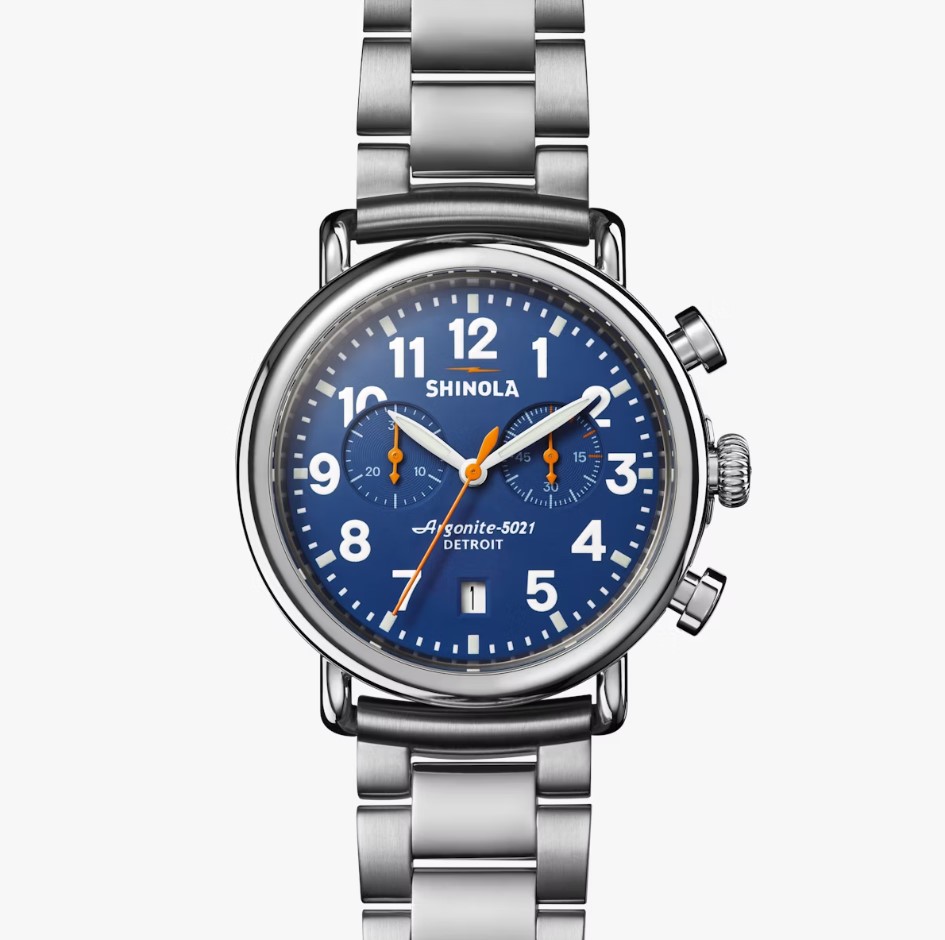 Shinola Runwell 2 Eye Chrono 41mm Royal Blue Dial