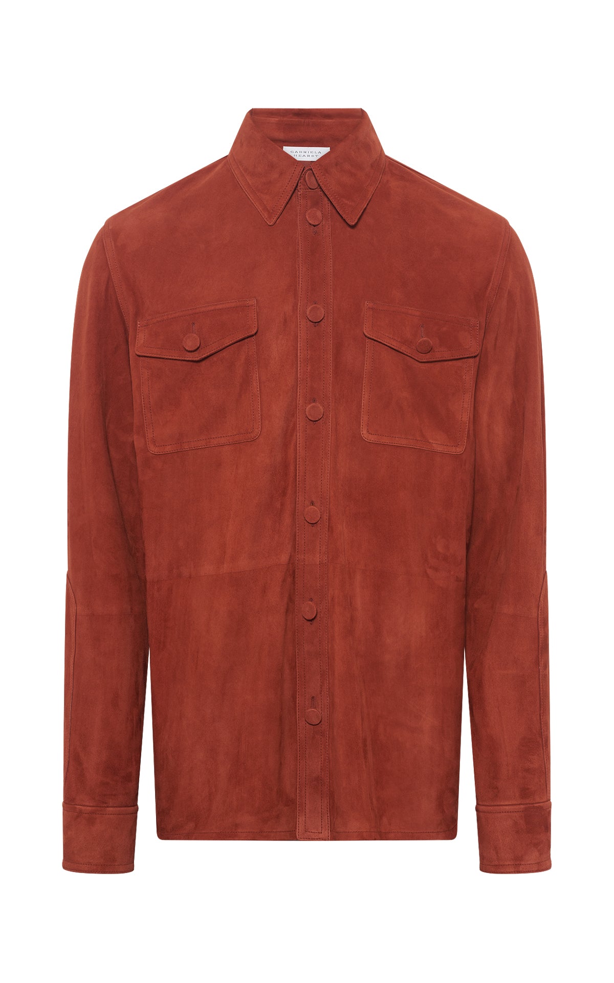 Lucas Overshirt in Rust Suede – Gabriela Hearst