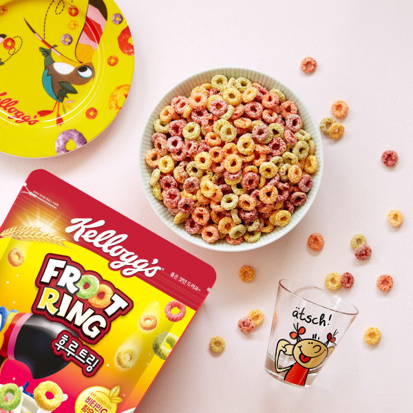 Qoo10] ケロッグ シリアルディスペンサー(レッド)+フルト