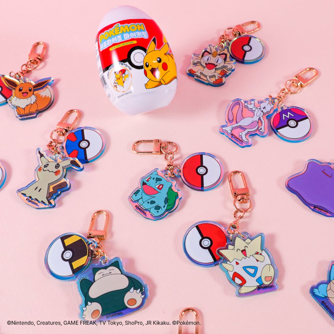 Qoo10] サンリオ 韓国お菓子 ポケモン サプライズキーホル : ホビー