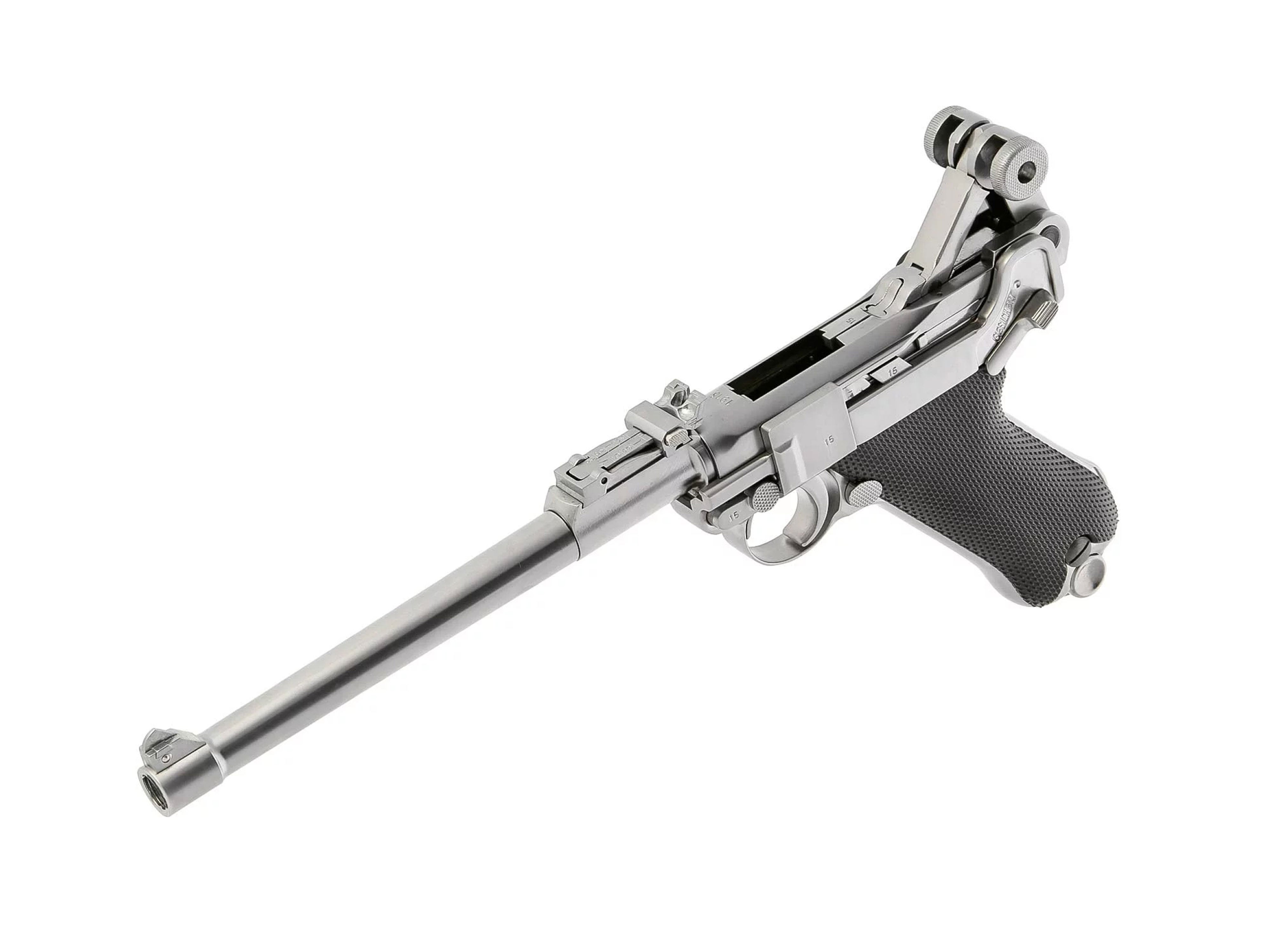 WE ルガー LUGER P08 8インチ ガスブローバック ハンドガン メタル