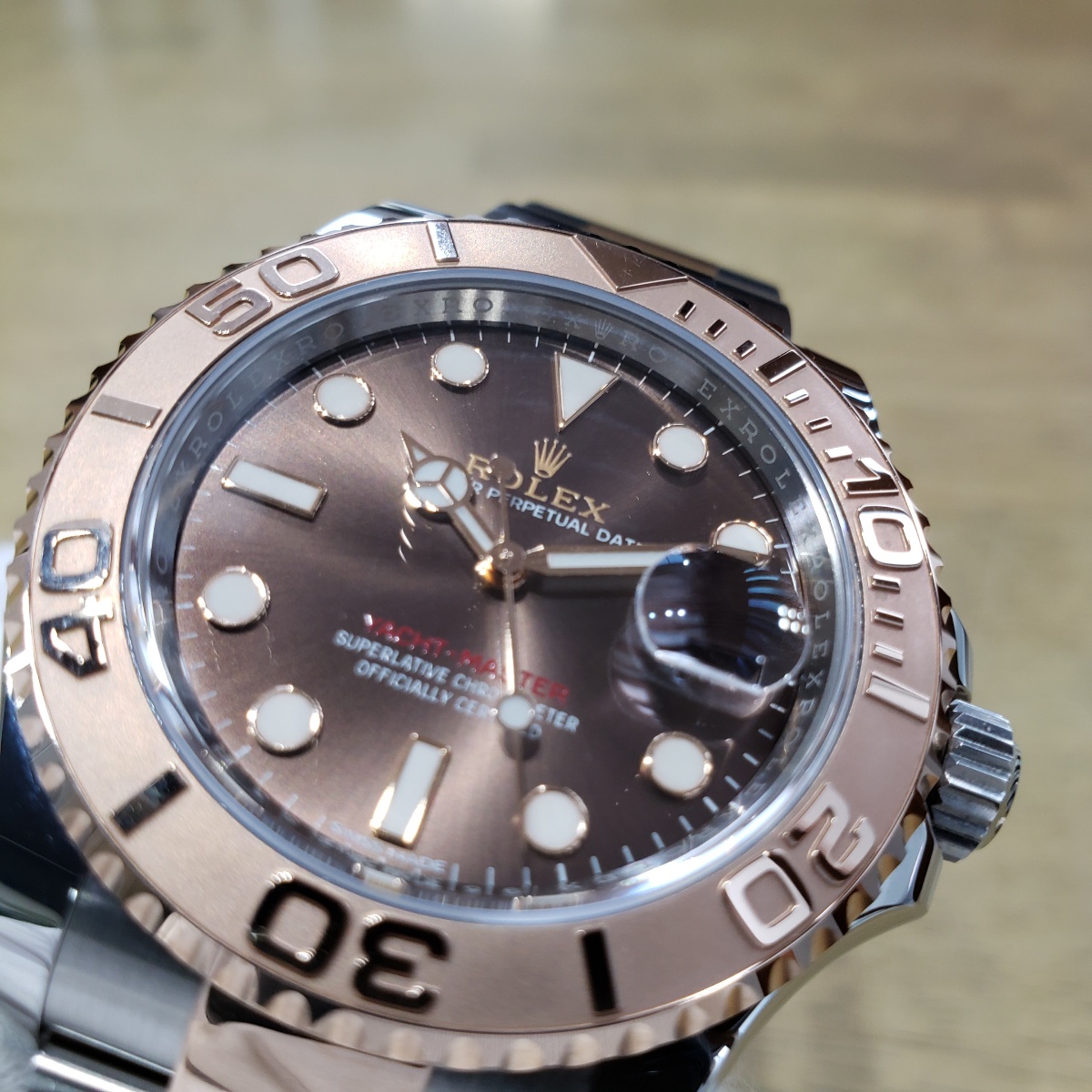 ロレックス ヨットマスター エバーローズゴールドコンビ チョコレート
