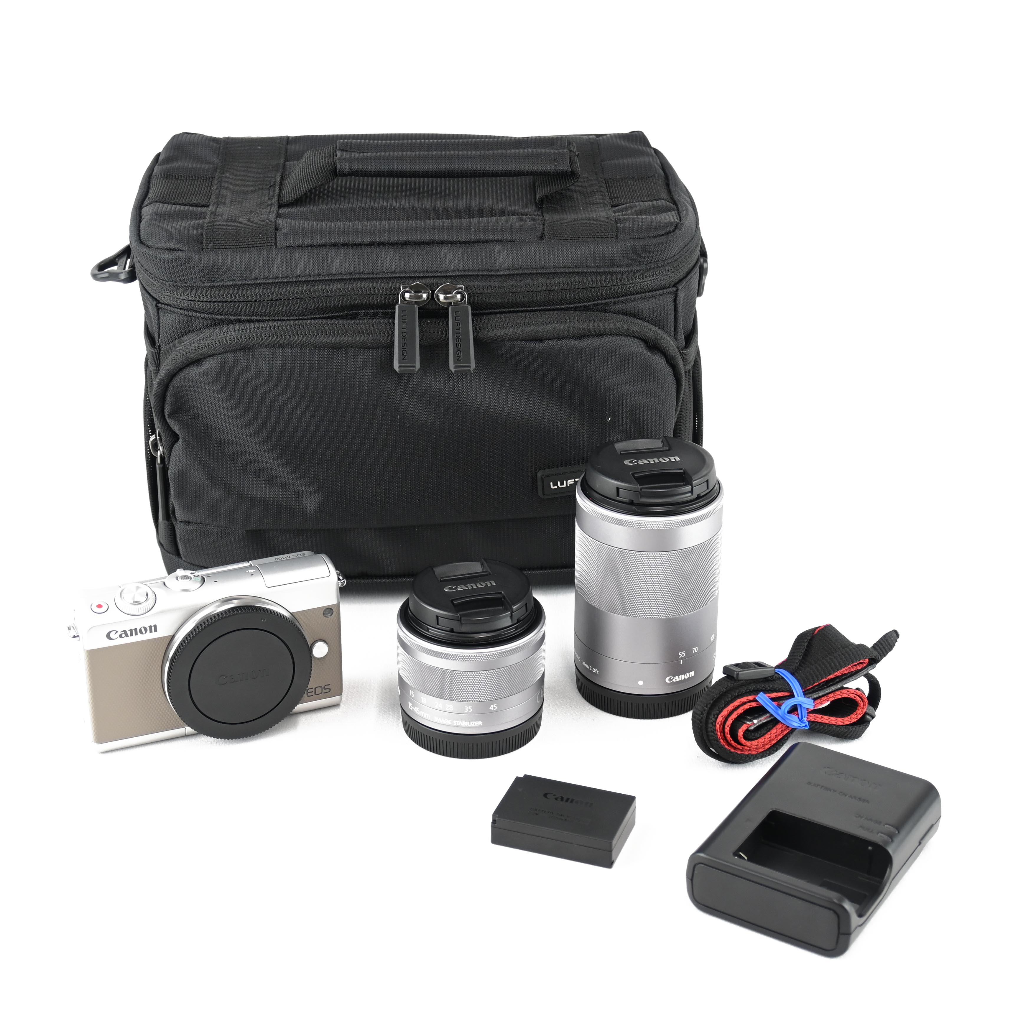 美品】Canon ミラーレス一眼カメラ EOS M100 ダブルレンズキット CANON