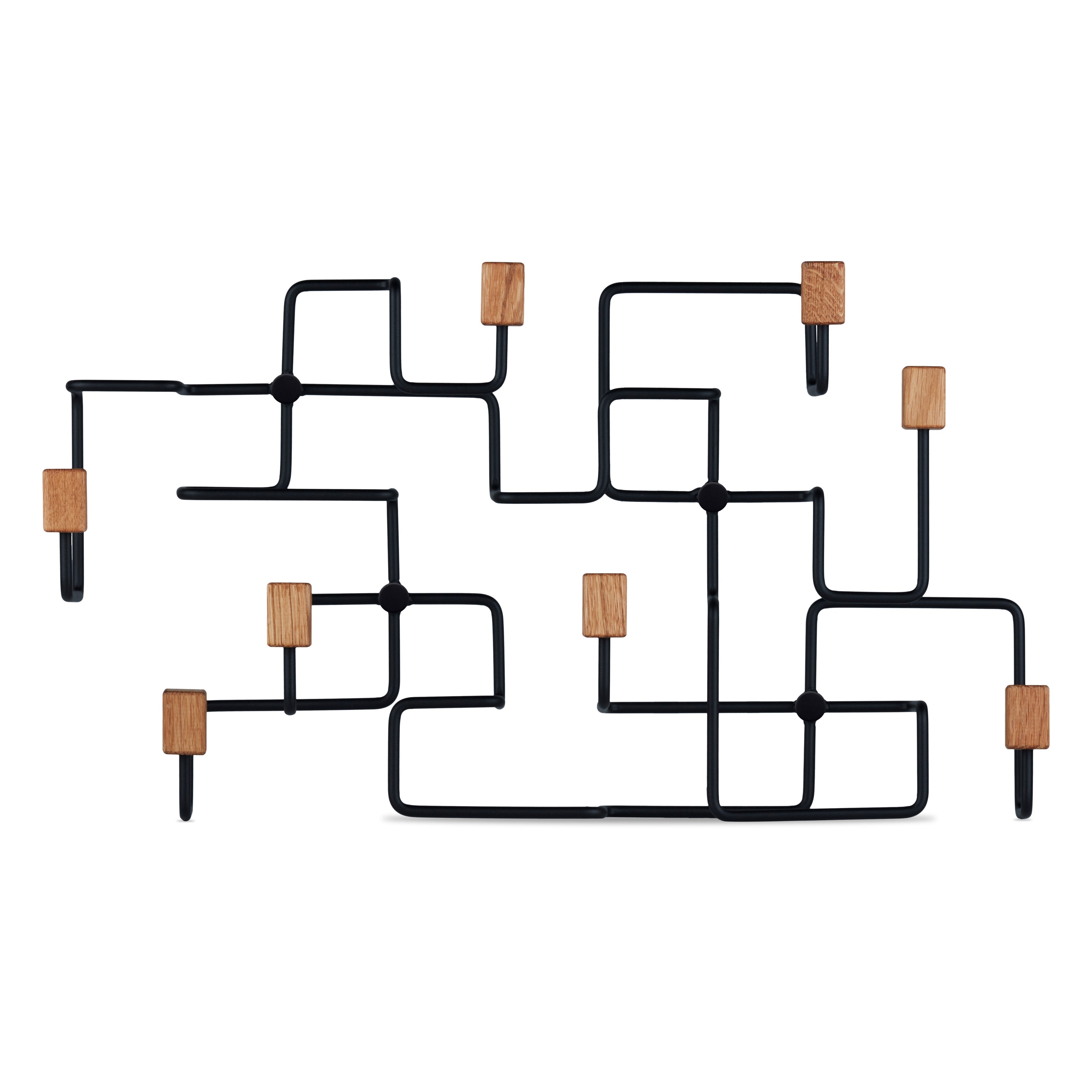 Underground coat rack black/ oak – Gejst Design